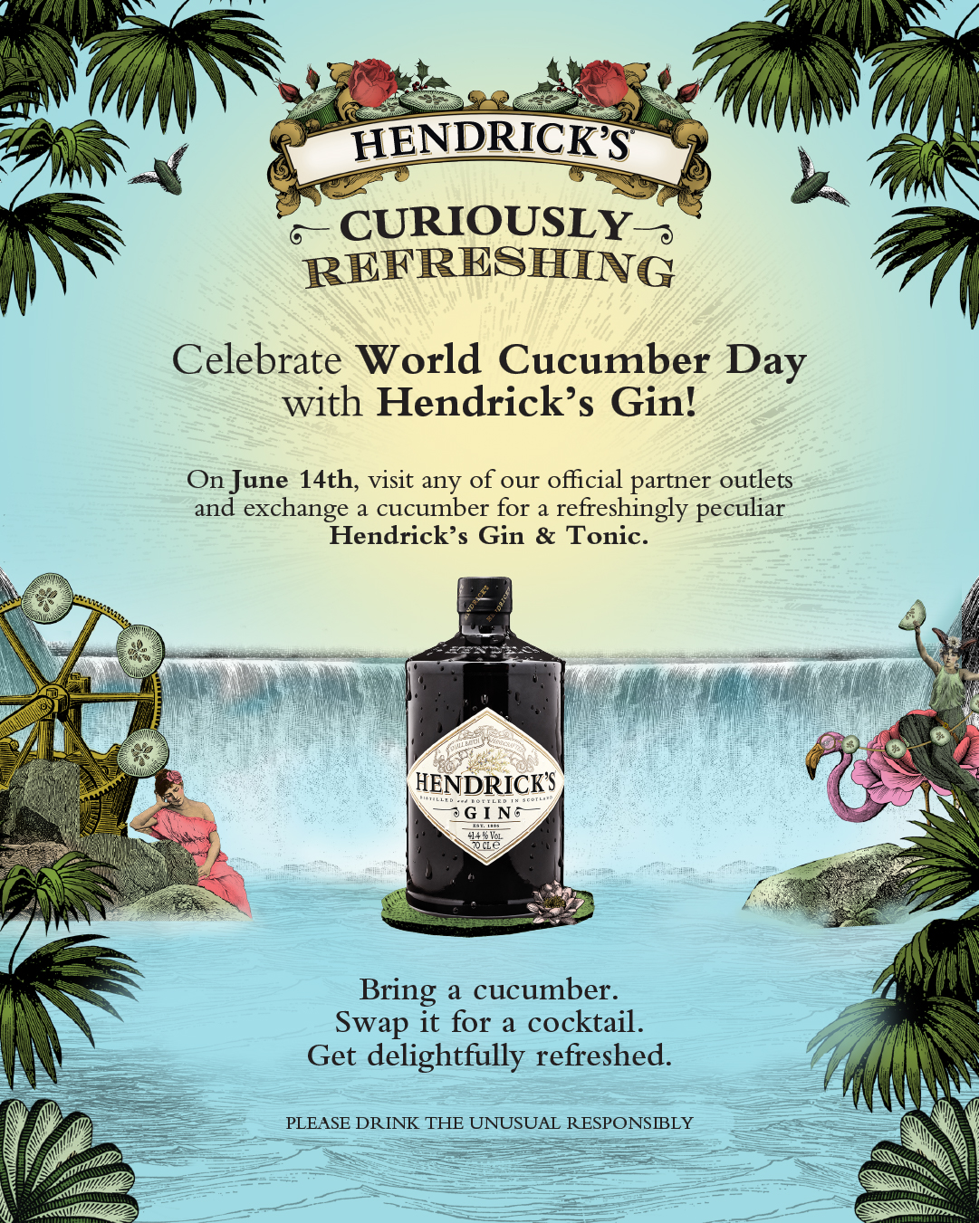 Hendrick's Gin-Atlas Beach Club-Balifoodandtravel