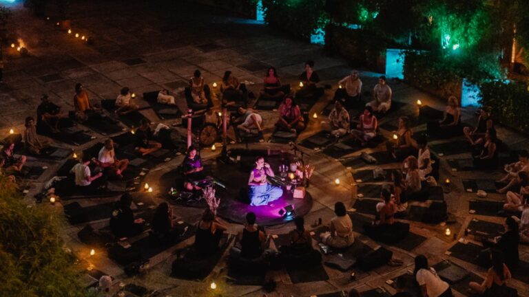 purnama, bamboo green, sound meditation and dinner